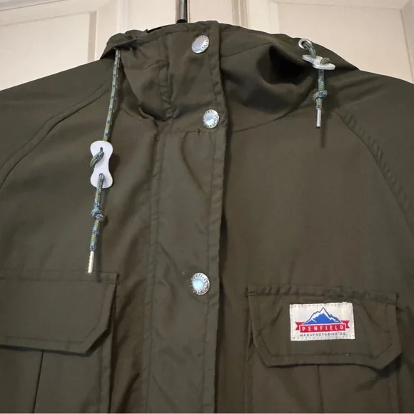 Mens Penfield Vassan Mountain Parka Jacket in Olive Green S - pocket flaw - Picture 5 of 9